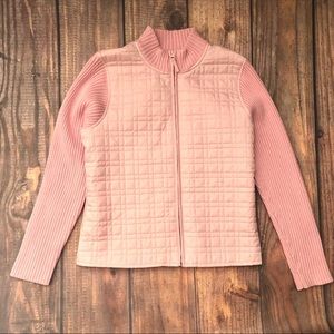 NWT For Cynthia Quilted Sweater jacket PXL